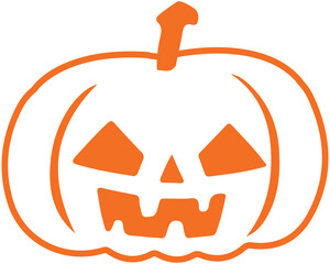 Halloween Pumpkin Line Art
