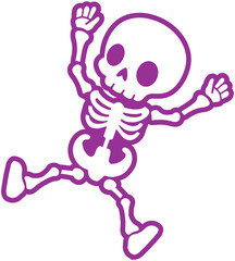 Cartoon Spooky Skeleton