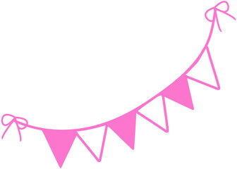 Party Flags Line Art