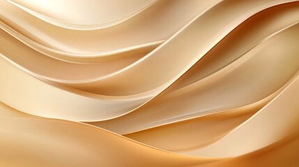 Fototapeta premium Abstract Beige Waves Smooth Curves Background