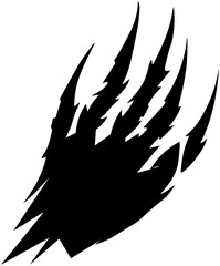 ghost claw hand sign and symbol silhouette