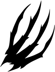 ghost claw hand sign and symbol silhouette
