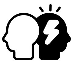 Multiple personality Solid Icon