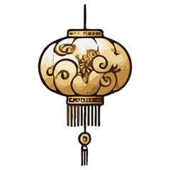 Chinise new year bubble ornaments silhouette vector illustration 09