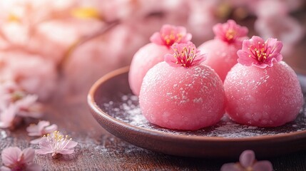 pink strawberry mochi.