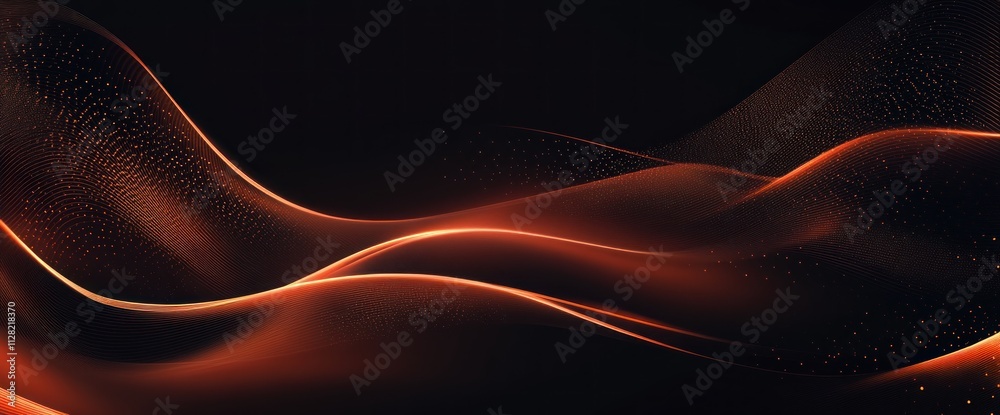 Aufkleber Abstract waves of light and color create a dynamic, flowing composition.