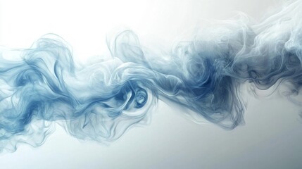 Fototapeta premium Abstract Blue Smoke Swirls and Waves Design
