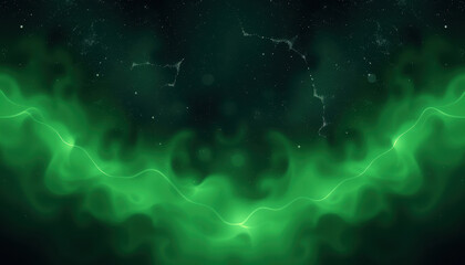 Fototapeta premium Green Nebula Swirling Light Cosmic Energy Abstract