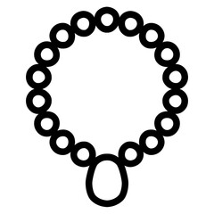 Pearl bead necklace Line Icon