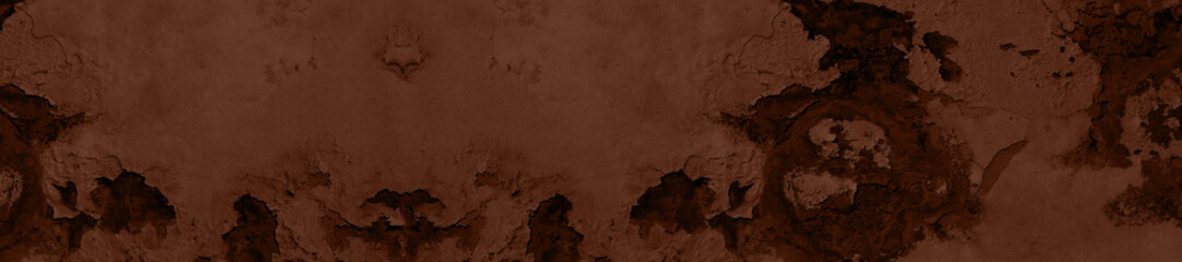 Texture of an old dirty concrete painted Brown wall as a background.