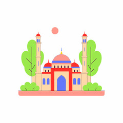 taj mahal vector illustration