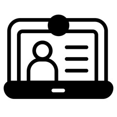 Presentation online Solid Icon