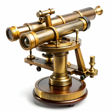recommend clip art: Vintage Optical Instrument Render Isolated on Transparent Background