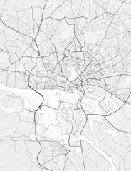Map of Hamburg, Germany. Perfect for posters, printing, wallpaper, and home decor. Maps with monochrome and black and white styles, suitable for those who want to customize