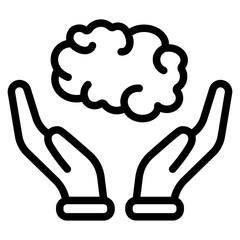 Protect your mental Line Icon