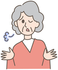 ため息をつく人