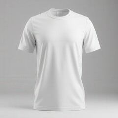 Modern 3D T-Shirt mockup with short sleeves showcasing subtle folds, realistic stitching, and a blank surface ready for customization