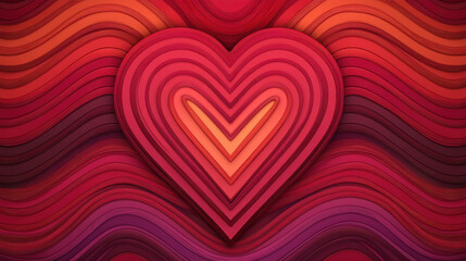 Dynamic heart pattern design with bold glowing accents evokes warmth and love