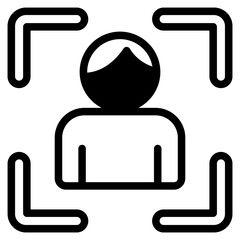 Obraz premium Scan face Solid Icon