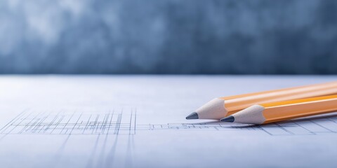 A detailed close-up image of colored pencils on architectural drawings, symbolizing creativity, design, and the meticulous process involved in planning innovative structures.