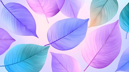 pastel leaves background, soft floral design - pastel colors