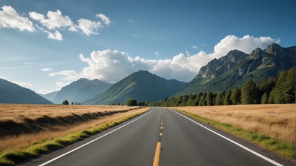 Naklejka premium a long road