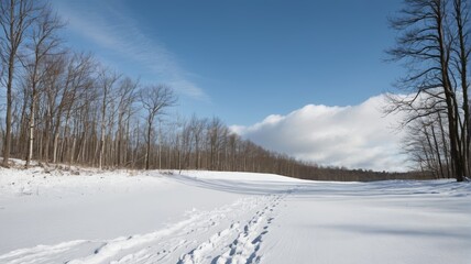 Obraz premium tracks in the snow