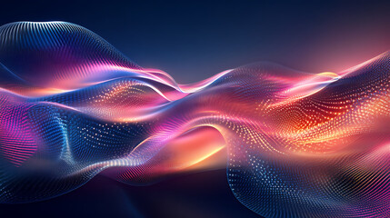 Fototapeta premium High tech abstract design with glowing waves and vibrant colors