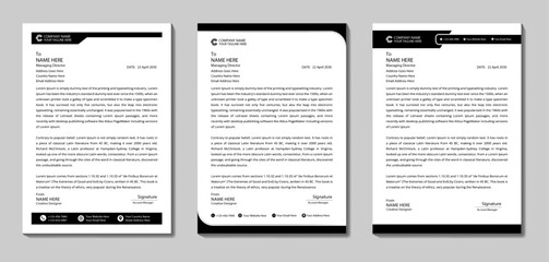 Fototapeta premium Clean and professional corporate company business letterhead template