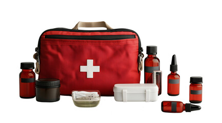 PNG, Medical, medical worker's bag isolated on white background, designed and generated by AI technology.