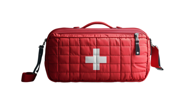 PNG, Medical, medical worker's bag isolated on white background, designed and generated by AI technology.