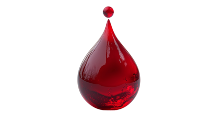 PNG, world blood donation month, isolated on white background, created and generated by AI technology.