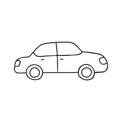Car Doodle Hand-drawn Vector Icon