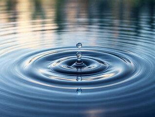 Water Ripple Effect: Abstract Symbol of Influence and Change