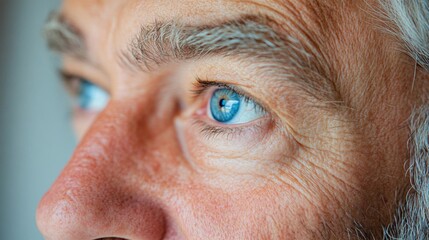 Close Up Of A Seniors Eye And Face Showing Wrinkles