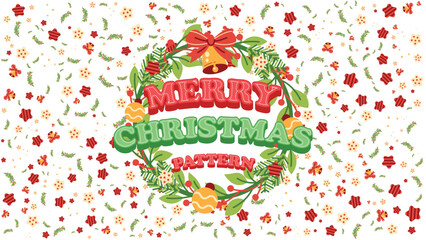 Merry Christmas Patterns Background 
