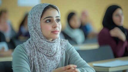 A girl participates in a seminar on smart transportation job opportunities, hosted by a woman urban planner