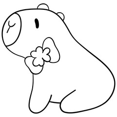 Groovy St. Patrick's Day Capybara Clipart 