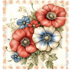 Cute poppies clipart