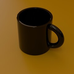 cup of coffee on black