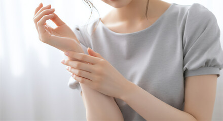 Fototapeta premium スキンケアのイメージ ビューティー 女性