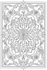 Floral Mandala Design - Coloring Page for Adults