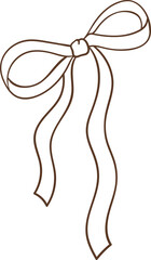 Whimsical Hand-Drawn Ribbon Bow 
