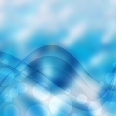blue Abstract background in bokeh style