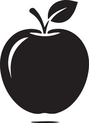 Silhouette of Apple with white background