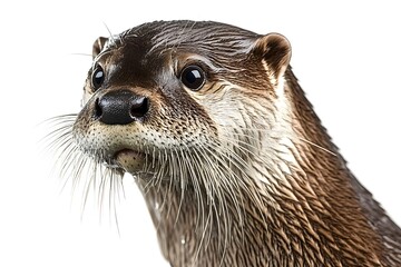Otter's Close-Up:  Wildlife Portrait, Aquatic Mammal