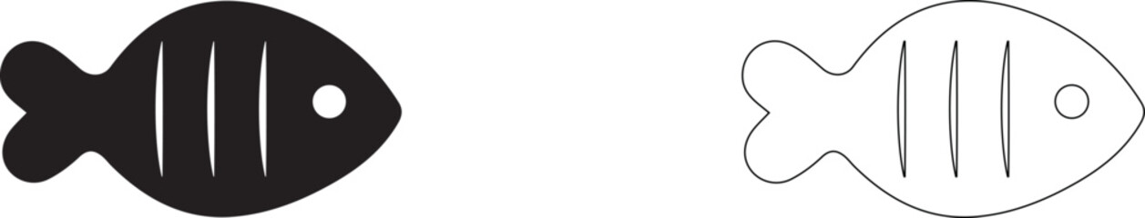 Fish bone vector icon.