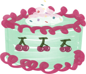 cake pattern design vector