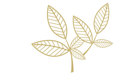 Vector illustration of gold leaves, with a shiny sheen that creates an elegant and luxurious impression. Symbolizing happiness, peace and hope for religious people celebrating the New Year moment