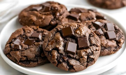Fototapeta premium cookies made from brownie mix, Generative AI